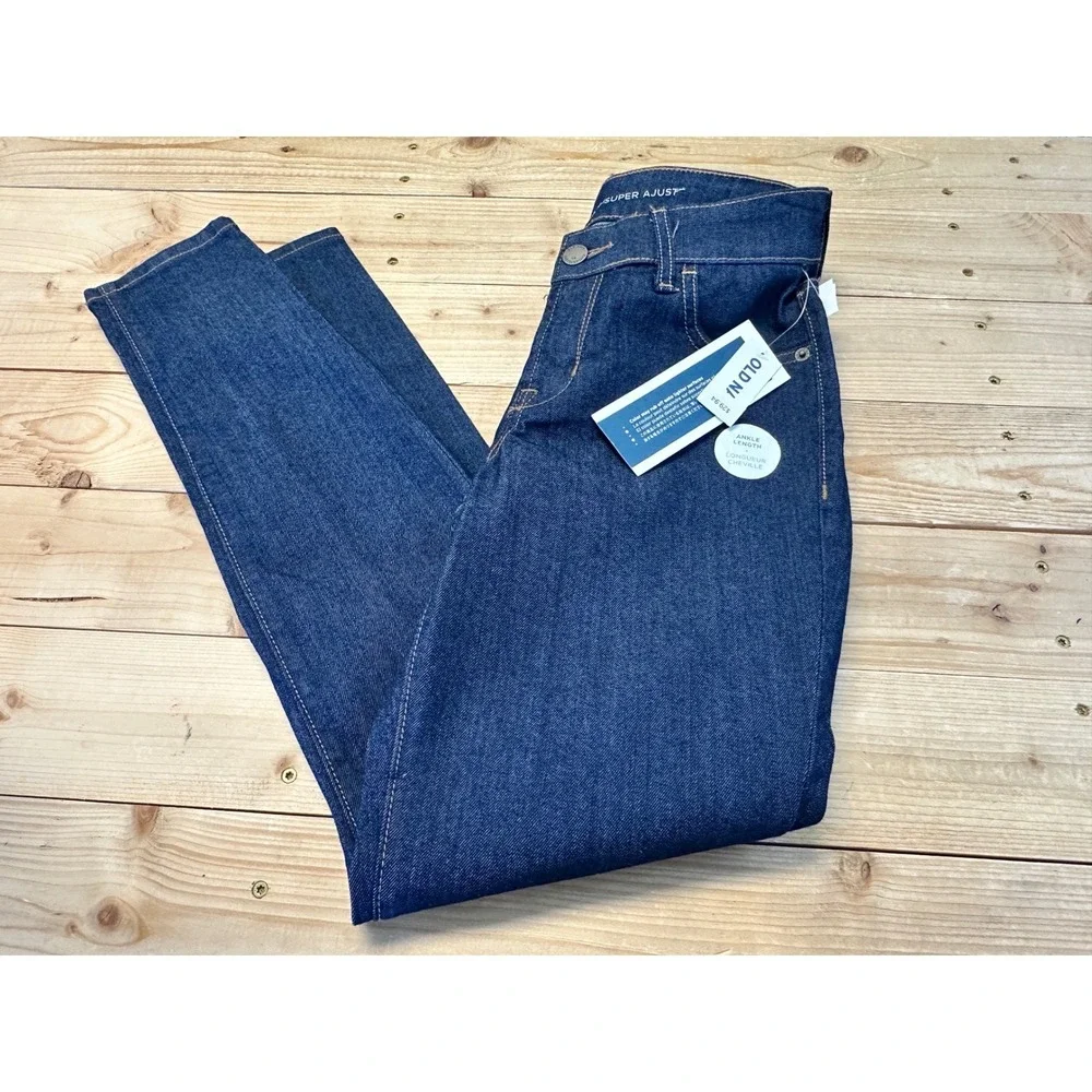 Old‎ Navy Super Skinny Mid-Rise Ankle Jeans Dark Wash Blue Size 2 Regular NWT